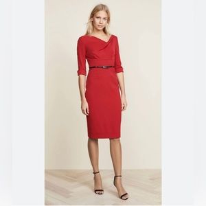 Black Halo Jackie O Belted Sheath Dress